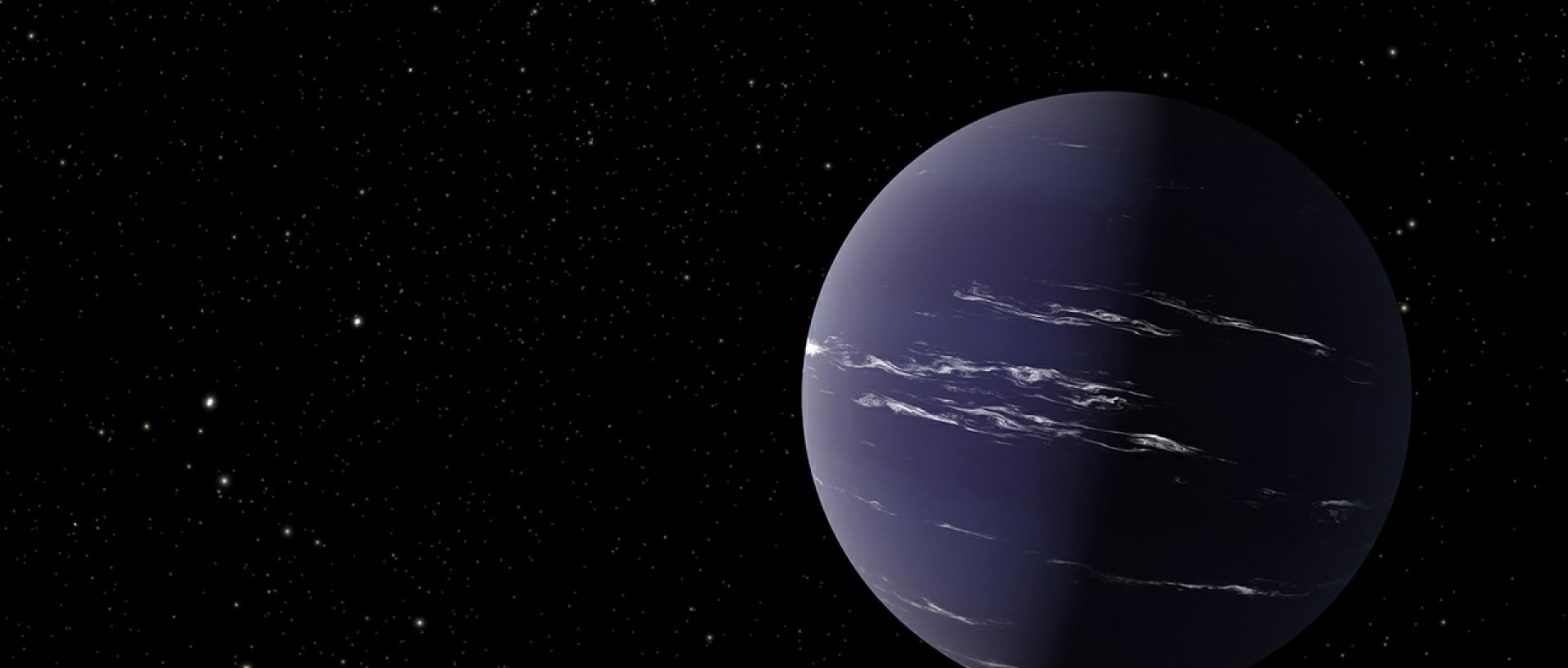 An artist's rendering of TOI-1231 b, a Neptune-like planet about 90 light years away from Earth.