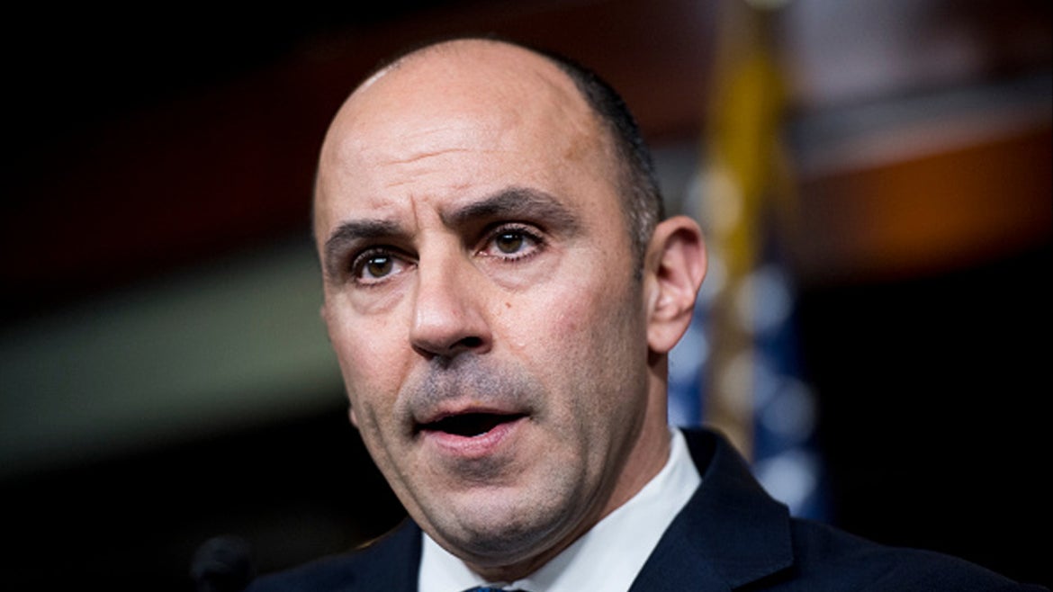 Rep. Jimmy Panetta, D-Calif., speaks during the House Democrats' news conference on the NATO Support Act before its consideration on the House floor on Tuesday, Jan. 22, 2019.