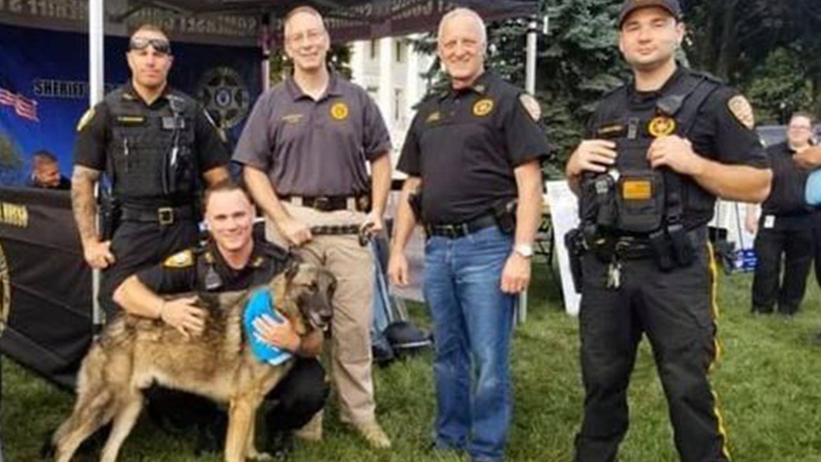 Sarge, the german shepherd gets adopted by NJ Police Dept.