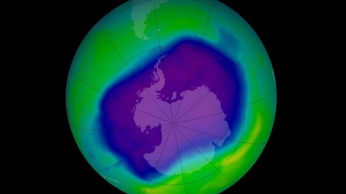 Ozone layer hole from 2006