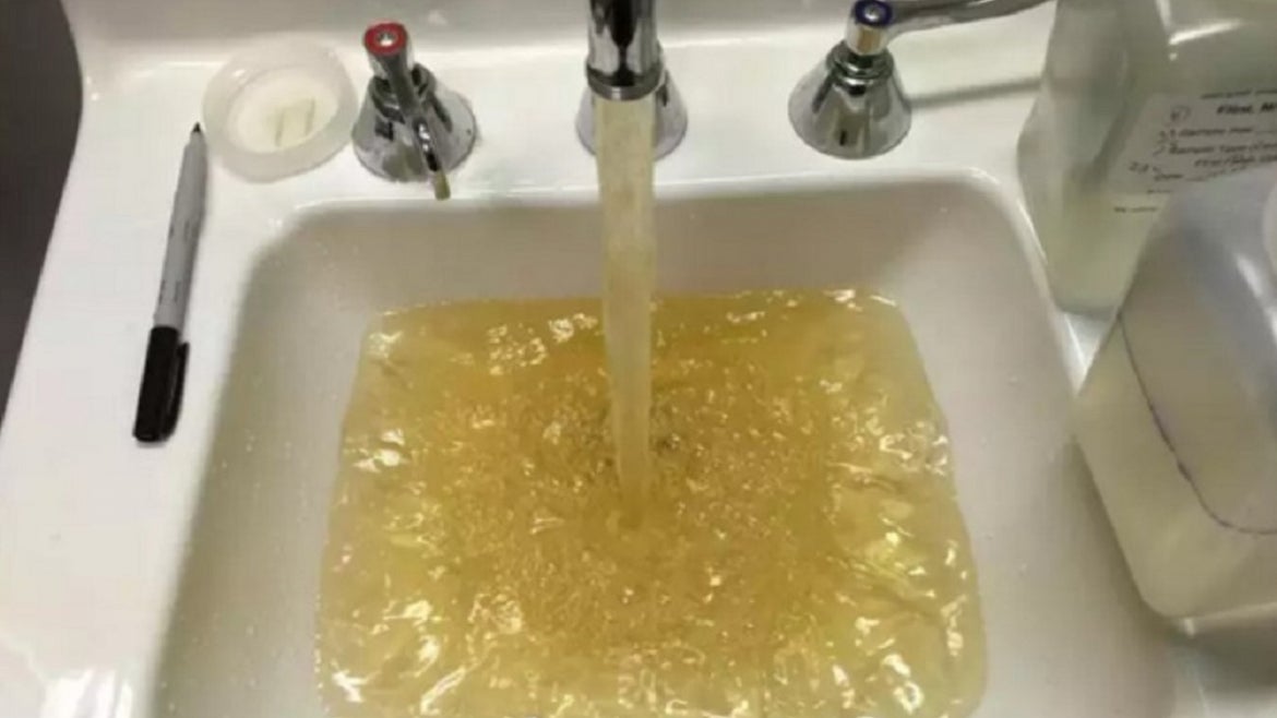Tap water at Flint hospital