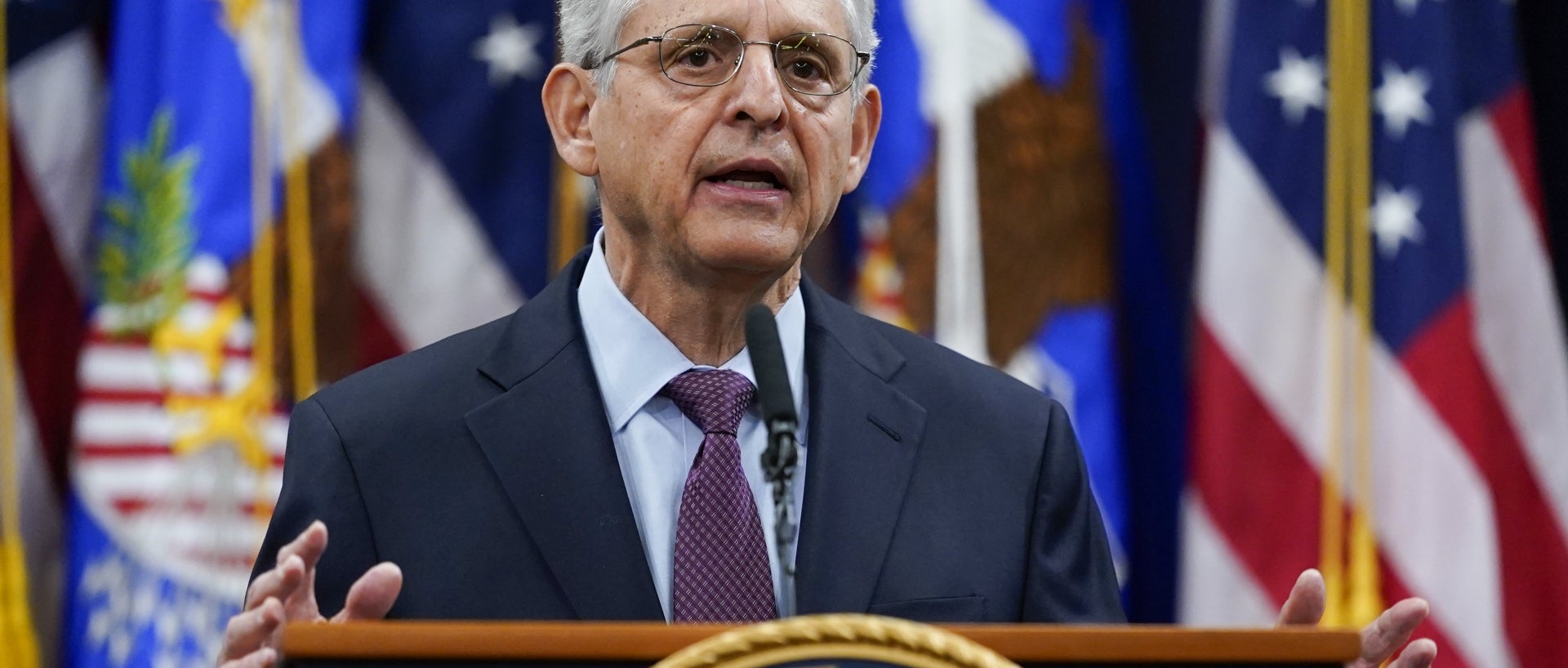 Attorney General Merrick Garland, of the Justice Department, addresses the nation ahead of the anniversary of the Capitol Riots.