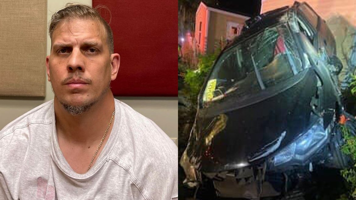 Suspect Bradford Weizel, 38 steals car; Car he stole crashes into Florida home.