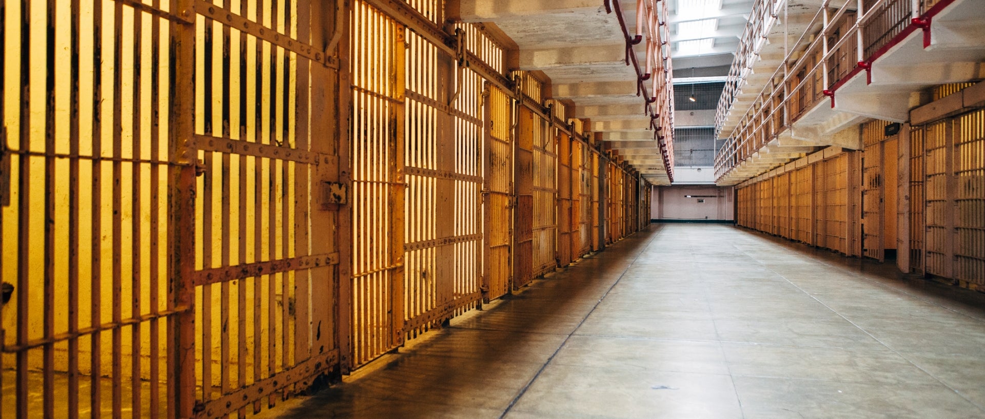 Rows of prison cells