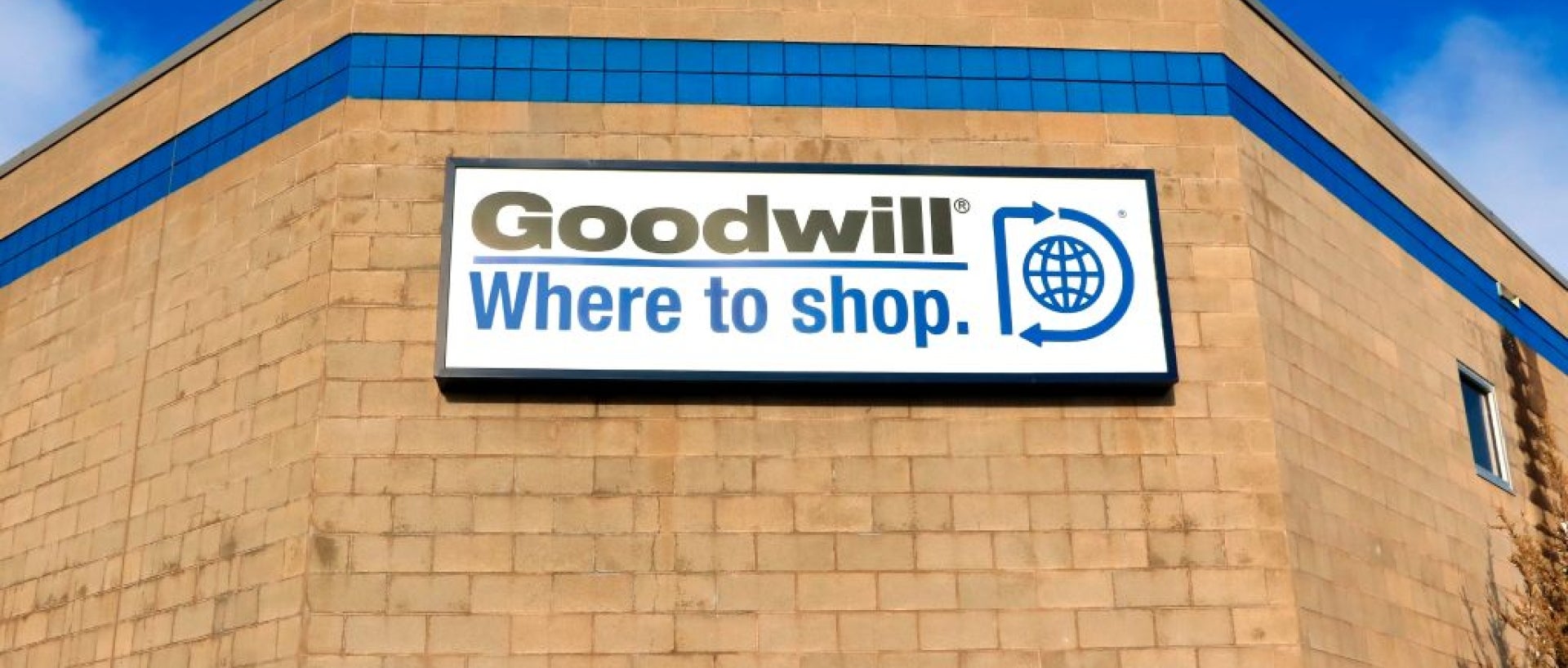 Goodwill storefront sign