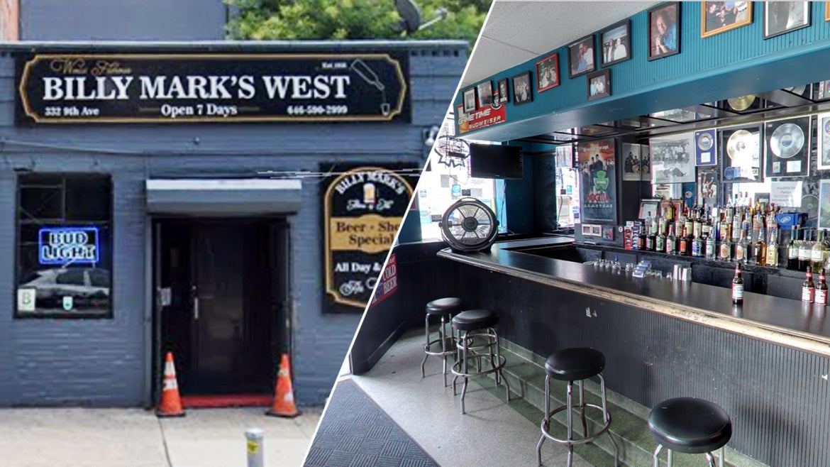 Photos of the Billmark's West Bar in New York City's Chelsea from Google Maps.