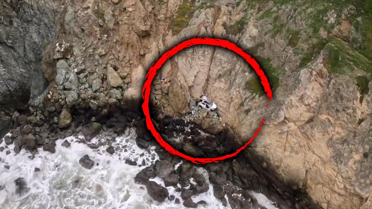 Tesla Drives Over Cliff With 4 People Inside and Everyone Survived in