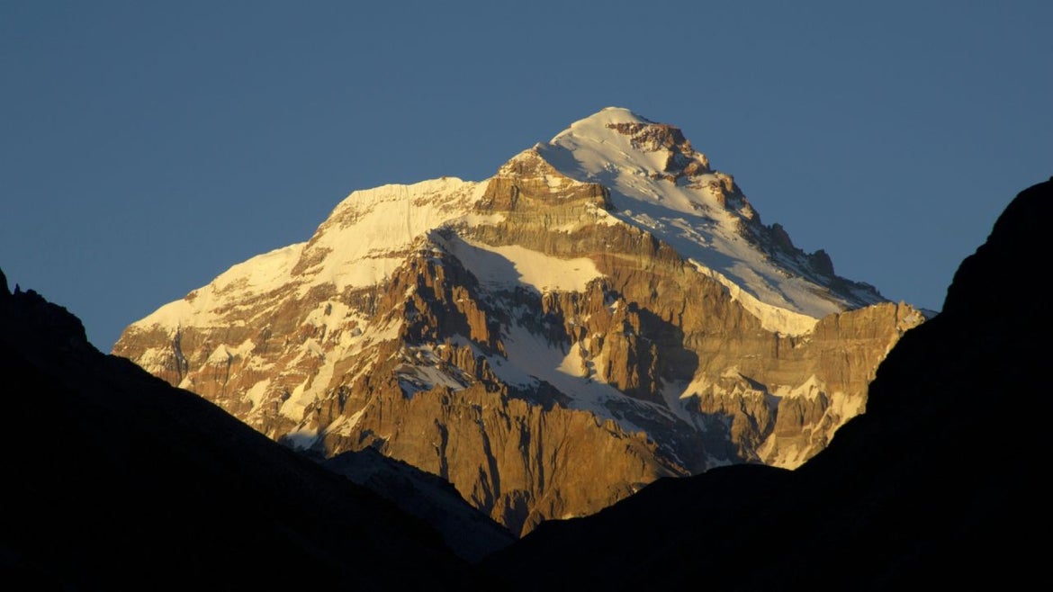 The east face of Aconcagua at dawn