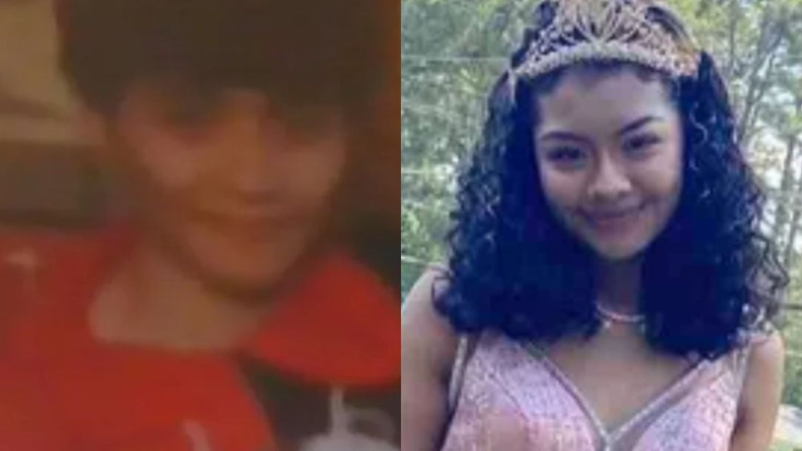 From left: Rodrigo Floriano Mayen smiling, Susana Morales smiling and wearing a tiara